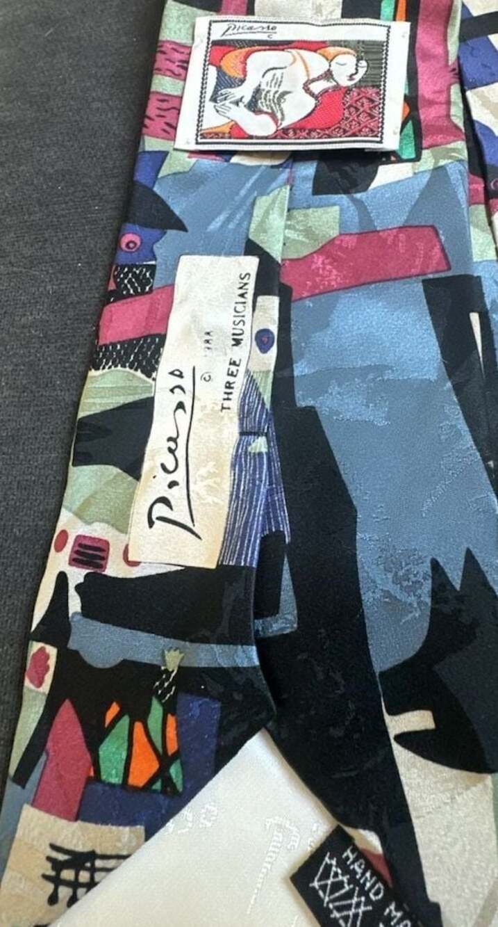 Vintage Pablo Picasso 'Three Musicians' Art Necktie